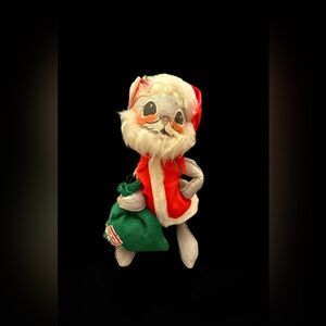 Vintage 1965 Annalee Dolls Santa Mouse Felt Christmas Figure
